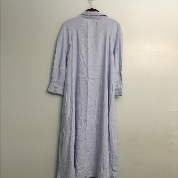 Calypso St. Barth Light Blue Button-Down Midi Dress - Picture 2 of 13